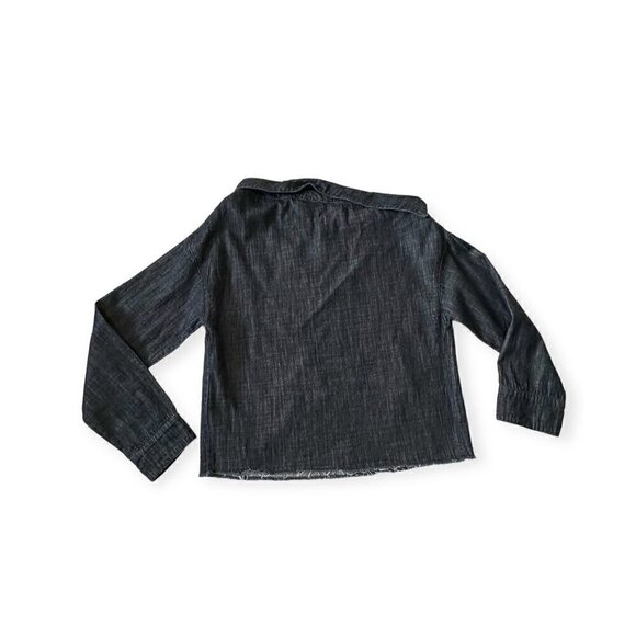 RTA Zaria One-shoulder Denim Blouse In Total Blue, Size XS, - Picture 9 of 16